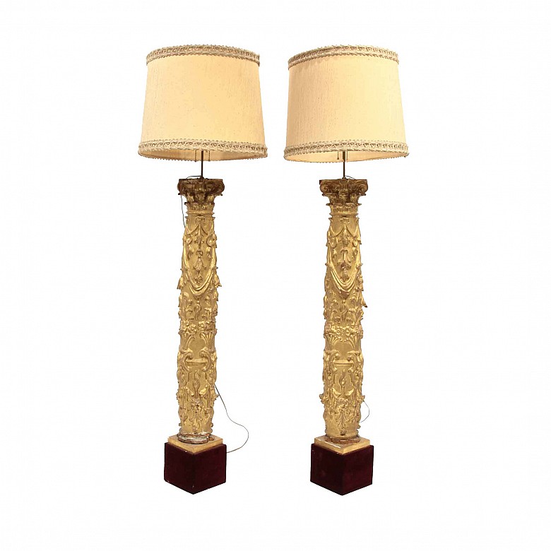 Pair of floor lamps