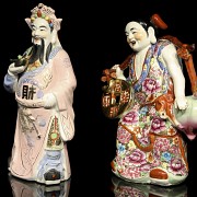 Pair of porcelain sages, China, 20th century - 5