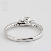 Solitaire 18k white gold and diamonds - 2