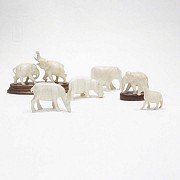 9 ivory figures