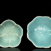 Cuencos de porcelana con forma de loto, S.XIX - XX