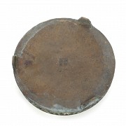 Recipiente trípode en bronce esmaltado, S.XX