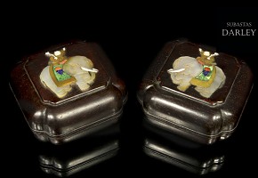 Pair of embedded boxes, Qing dynasty, Daoguang