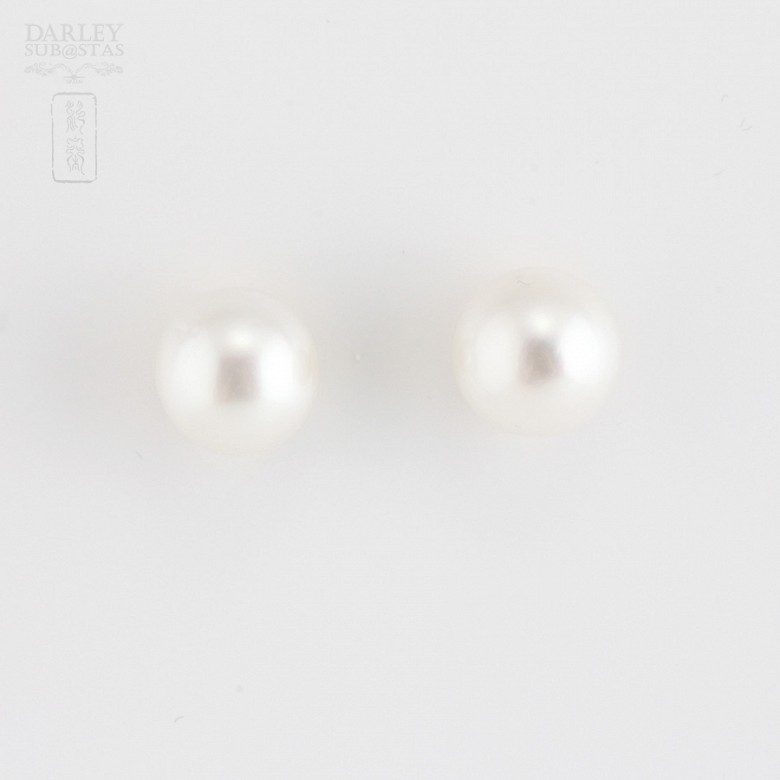 Earrings with Australian pearl, 10 mm. - 2