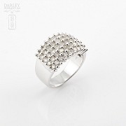 Ring in 18k white gold and 45 diamonds total weight 1.90 cts. - 4