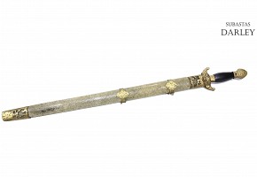 Shark skin and bronze sword, Qing dynasty, 19th century