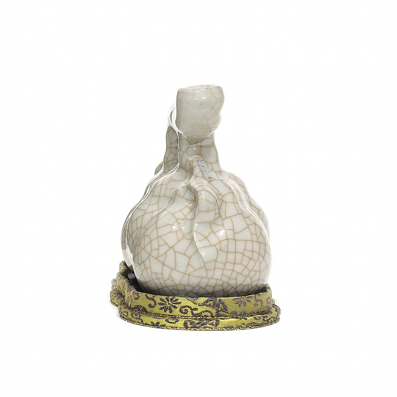 Recipiente de cerámica Guanyao, dinastía Qing.