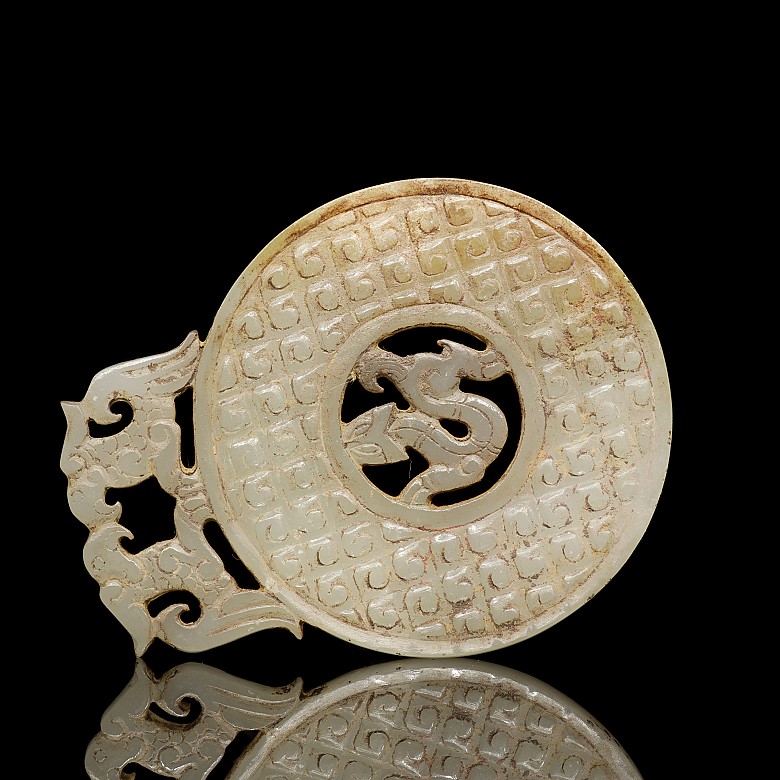 Jade disc 'Dragon and phoenix', Han dynasty - 4