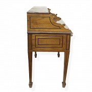 Wooden writing desk with marquetry, Charles IV style, 20th century