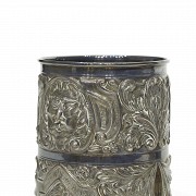 Cigar container and table lighter in Spanish silver, 20th century - 1