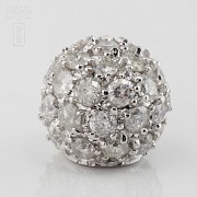 0.97cts ball pendant with diamonds - 1