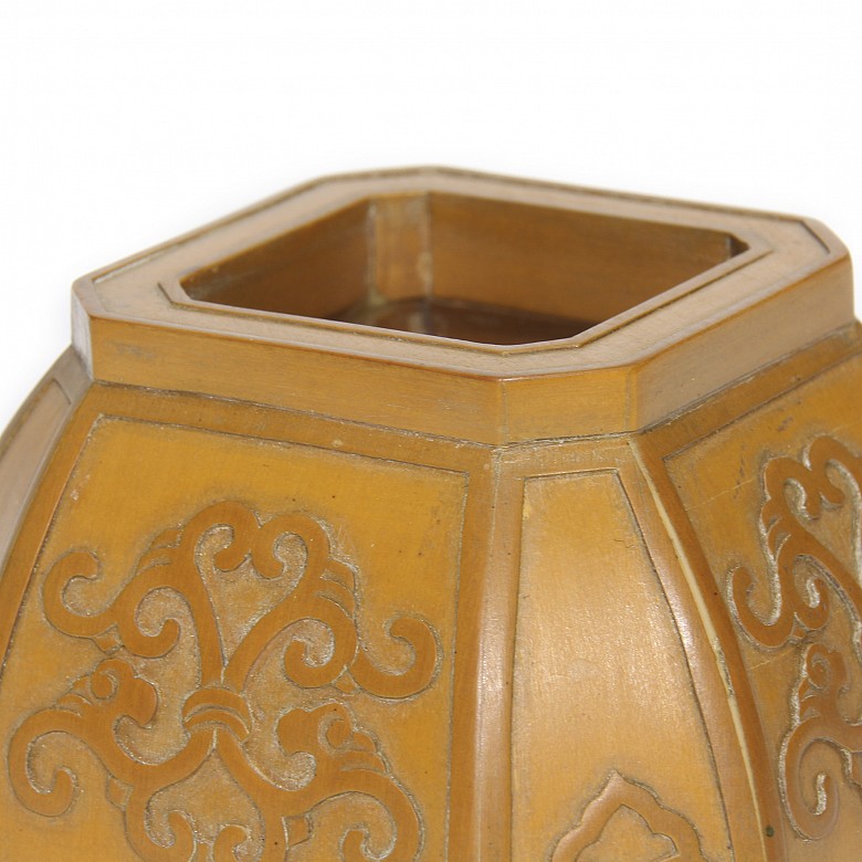 Small bamboo water bowl, Qing dynasty.