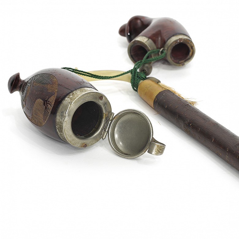 Two briar pipes, Bruyère garantie, early 20th century - 7