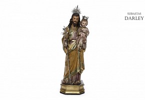Escultura “San José con el niño”, Olot, s.XX