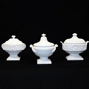 Conjunto de tres recipientes de porcelana, Villeroy and Boch, S.XX