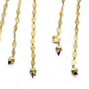 Brass hooks with diamonds from Matara (zircon), Indonesia