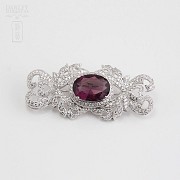 Faller dressing and rhodium plated amethyst - 5