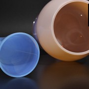 Set of eight opaline glass goblets, S.XX - 5