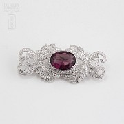 Faller dressing and rhodium plated amethyst - 8
