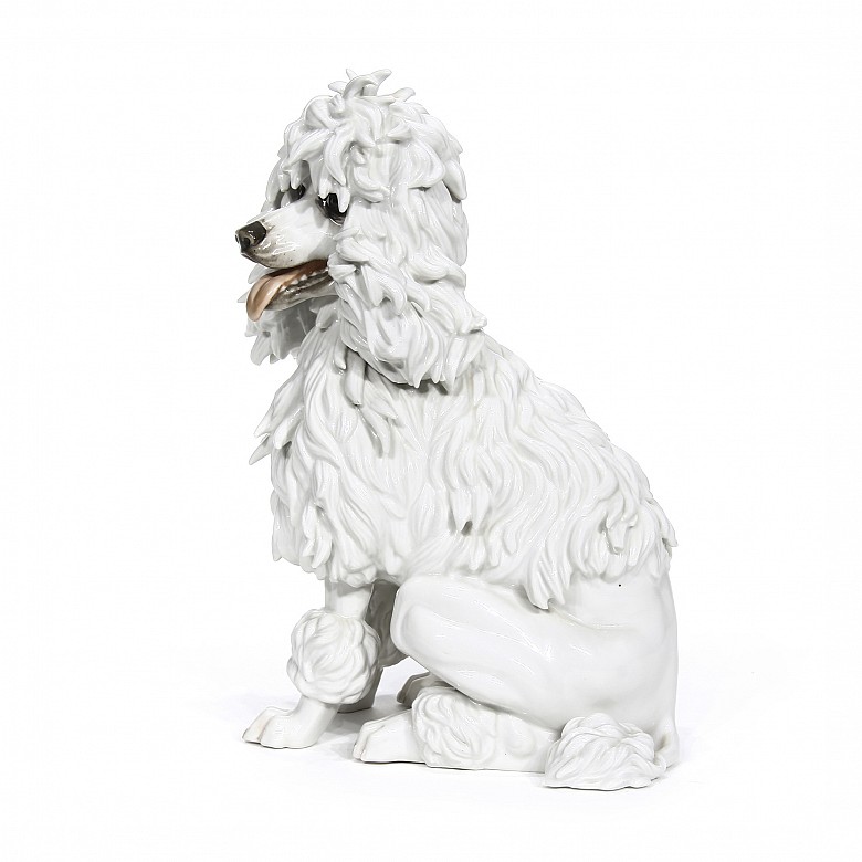 An Algora porcelain poodle, 20th century