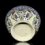 Maceta de cerámica Samson estilo Iznik, siglo XIX