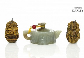Three small decorative objects, 20th century