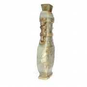 Carved jade vase, Qing dynasty.