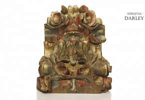 Ménsula barroca de madera policromada, S.XVII - XVIII