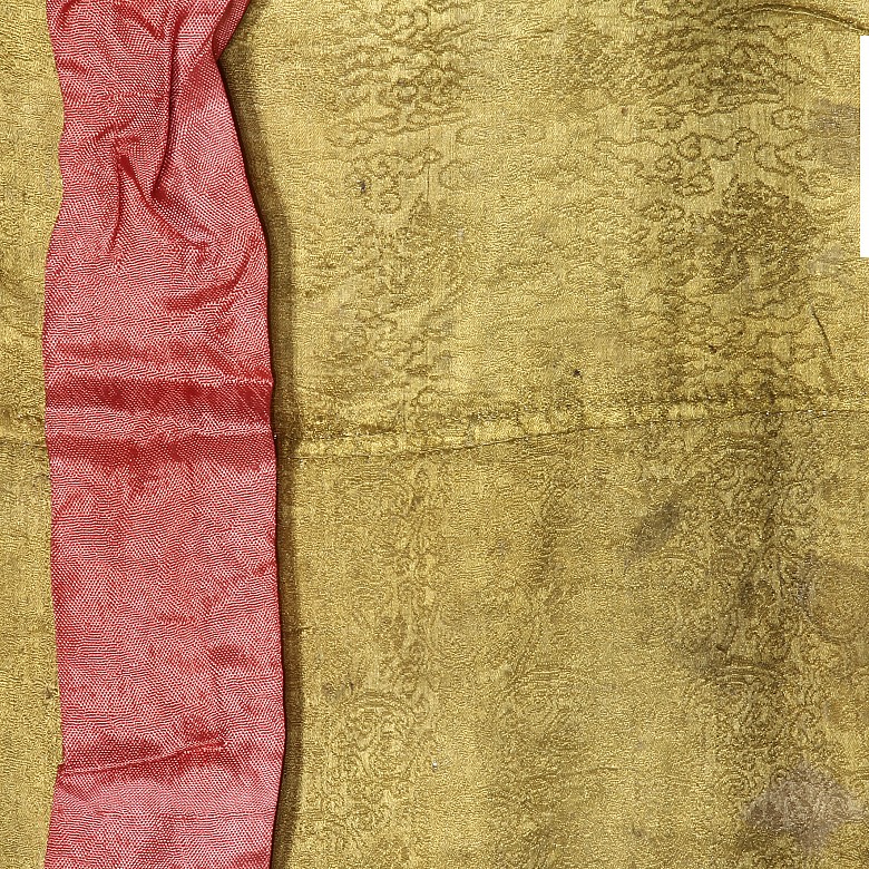 Silk and linen Thangka frame. - 3