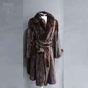 Mink coat with belt - 7