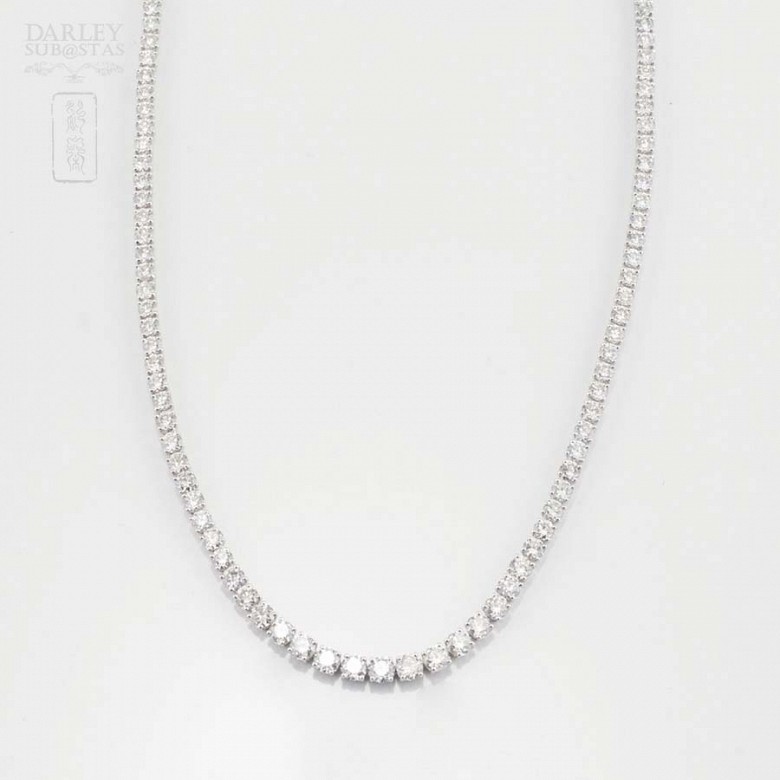 Collar-Riviere in white gold and diamonds 11.39cts - 7