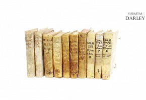 Lot of ten books, 18th century