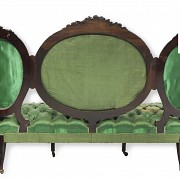 Sillería isabelina con tapicería verde, S.XIX - 6
