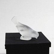 Couple glass bird Lalique - 7