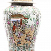 Large Cantonese vase with base.