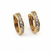 Earrings  with 0.55cts diamond in 18k yellow gold