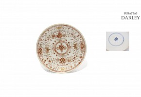 Plato de cerámica esmaltada, China, Dinastía Qianlong (1711-1799)