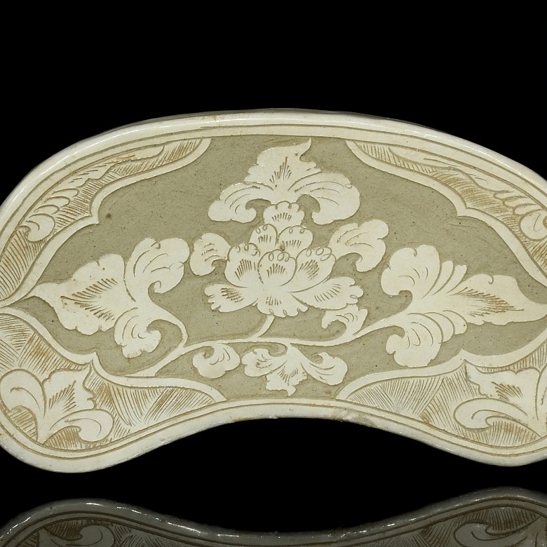 Almohada china de cerámica vidriada, estilo Song