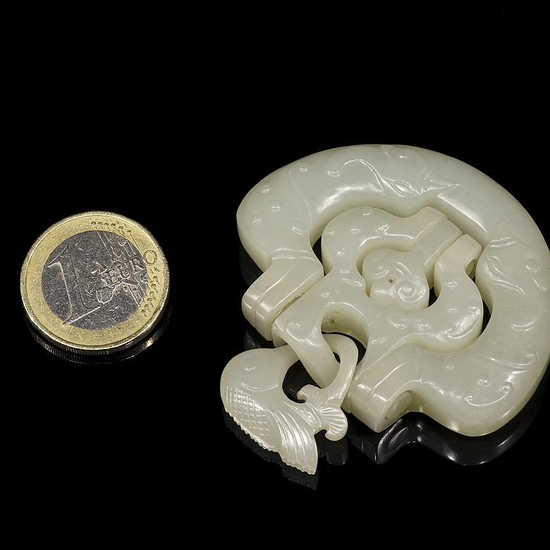 Jade amulet 'Carp', Qing Dynasty - 7
