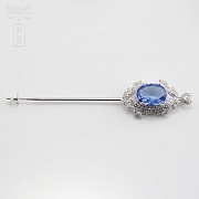 Faller blue dressing and rhodium plated - 4