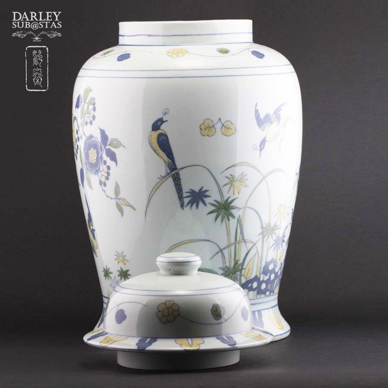 Japanese blue and white vase - 1