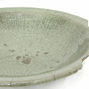 Gran plato vidriado en verde, Longquanyao, China, S.XIX - 7