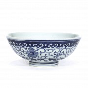Porcelain bowl, blue and white, 20th century