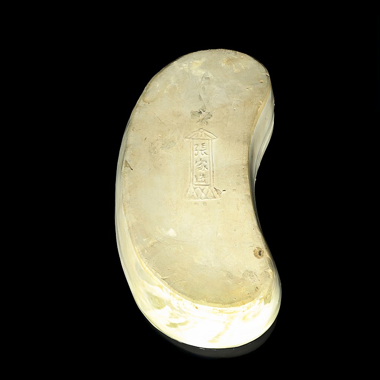 Almohada china de cerámica vidriada, estilo Song, S.XX