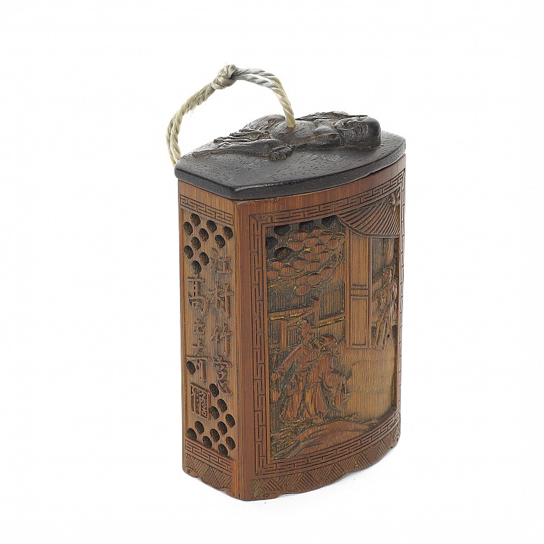 Reticulated bamboo box, 20th century