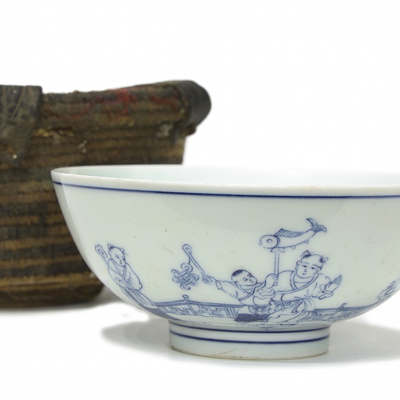 Cuenco de porcelana, azul y blanco, Yongzheng (1723 - 1735)