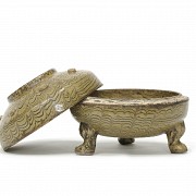 Glazed ceramic box, Dangyangyu, Song dynasty.