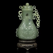 Carved jade vase, early 20th century