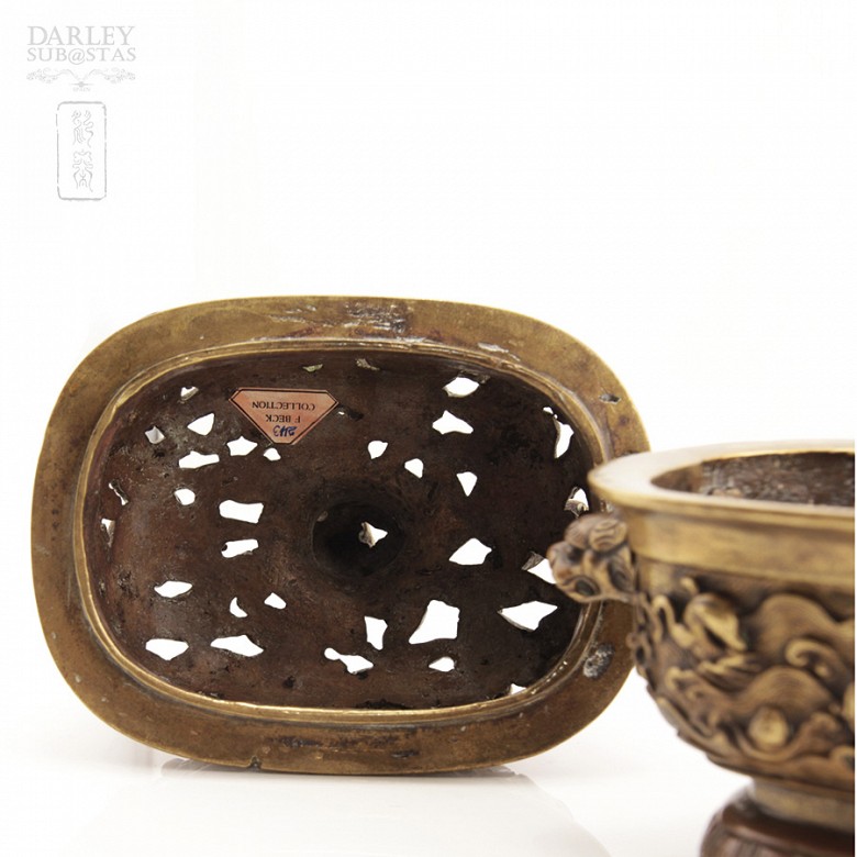 中国十三世纪青铜香炉  Incensario Chino de bronce siglo XVII - 22