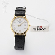 Gold and Leather Watch Tissot Men